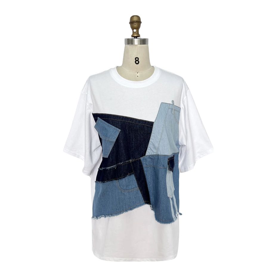 Denim Contrast Tee