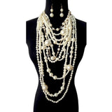 Layered Pearl Necklace - Gold/Ivory