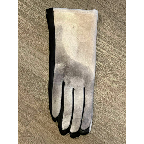 Mustard Print Gloves