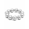 Chunky Matte Stretch Bracelet - Silver